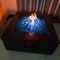 อุณหภูมิสูงสีดำโลหะสแควร์แก๊ส Patio Heater Fire Table