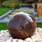 60-80 ซม. dia Corten Steel Sphere คุณลักษณะน้ำ Garden Fountain Ball Shaped