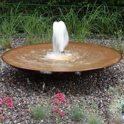 120 ซม. น้ำตก Cascading น้ำตก Corten Steel Water Bowl Pre Rusted