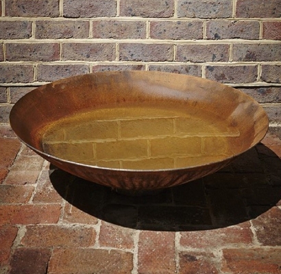 120 ซม. น้ำตก Cascading น้ำตก Corten Steel Water Bowl Pre Rusted