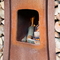 Tendu Design Corten Steel เตาผิงกลางแจ้งที่เก็บไม้สำหรับสนามหลังบ้าน