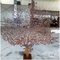 รูปปั้นศิลปะโลหะต้นไม้ฮิวแมนนอยด์ประติมากรรมเหล็ก Corten กลางแจ้งที่เป็นสนิม