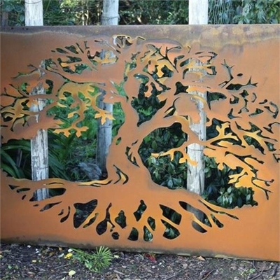 หน้าจอความเป็นส่วนตัวของ Wind Corten Metal ขนาดใหญ่ 1720mm * 1120mm Metal Garden Art Panels