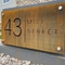 โล่สี่เหลี่ยมจัตุรัส Corten Steel House Number Signs Plaques