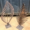 Corten Steel Rusty Metal Garden Ornaments ประติมากรรม Leaf Shape